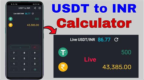 Calculate USDT to INR live today (USDT.